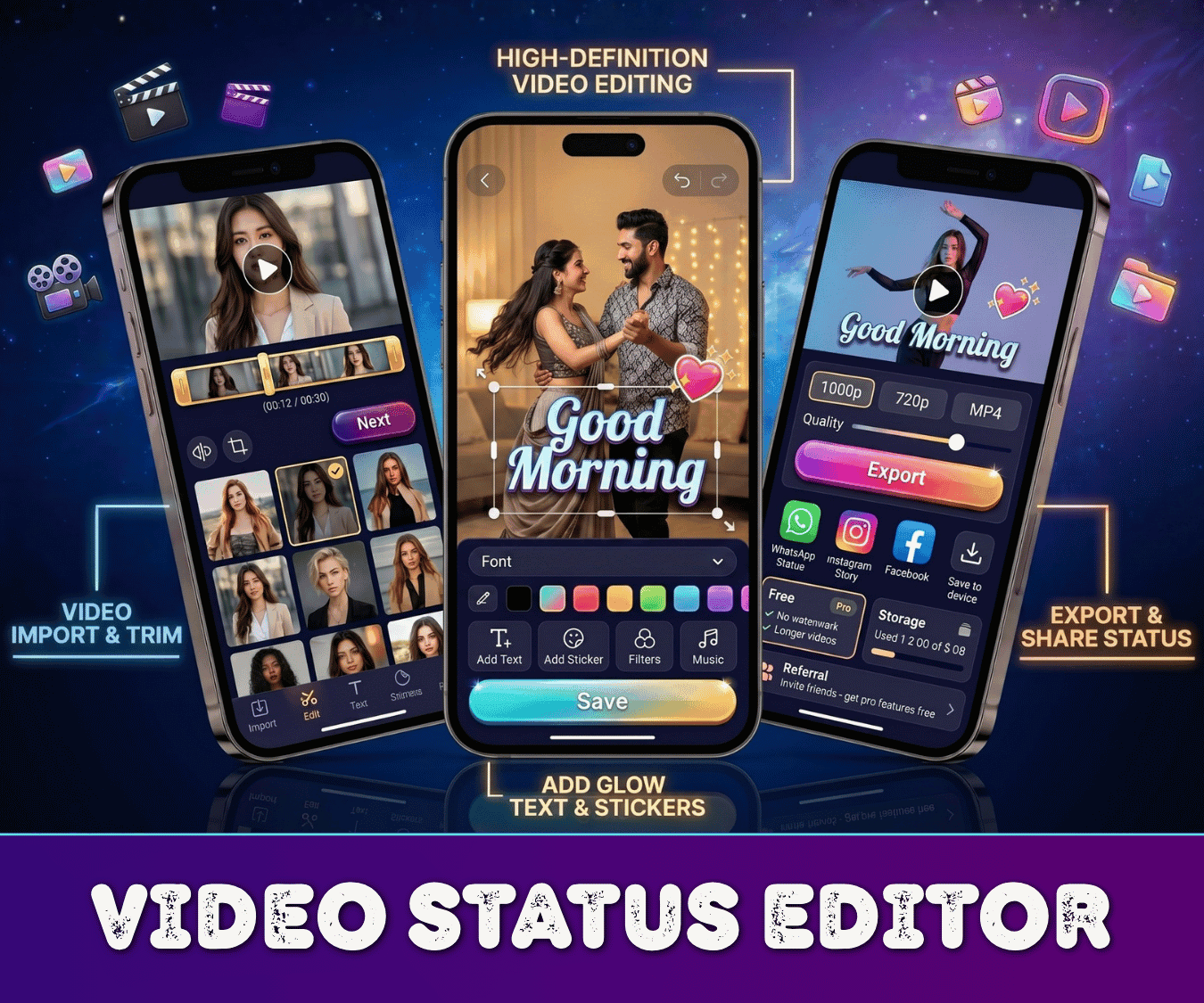 Video Status Creator,Video Status Downloader