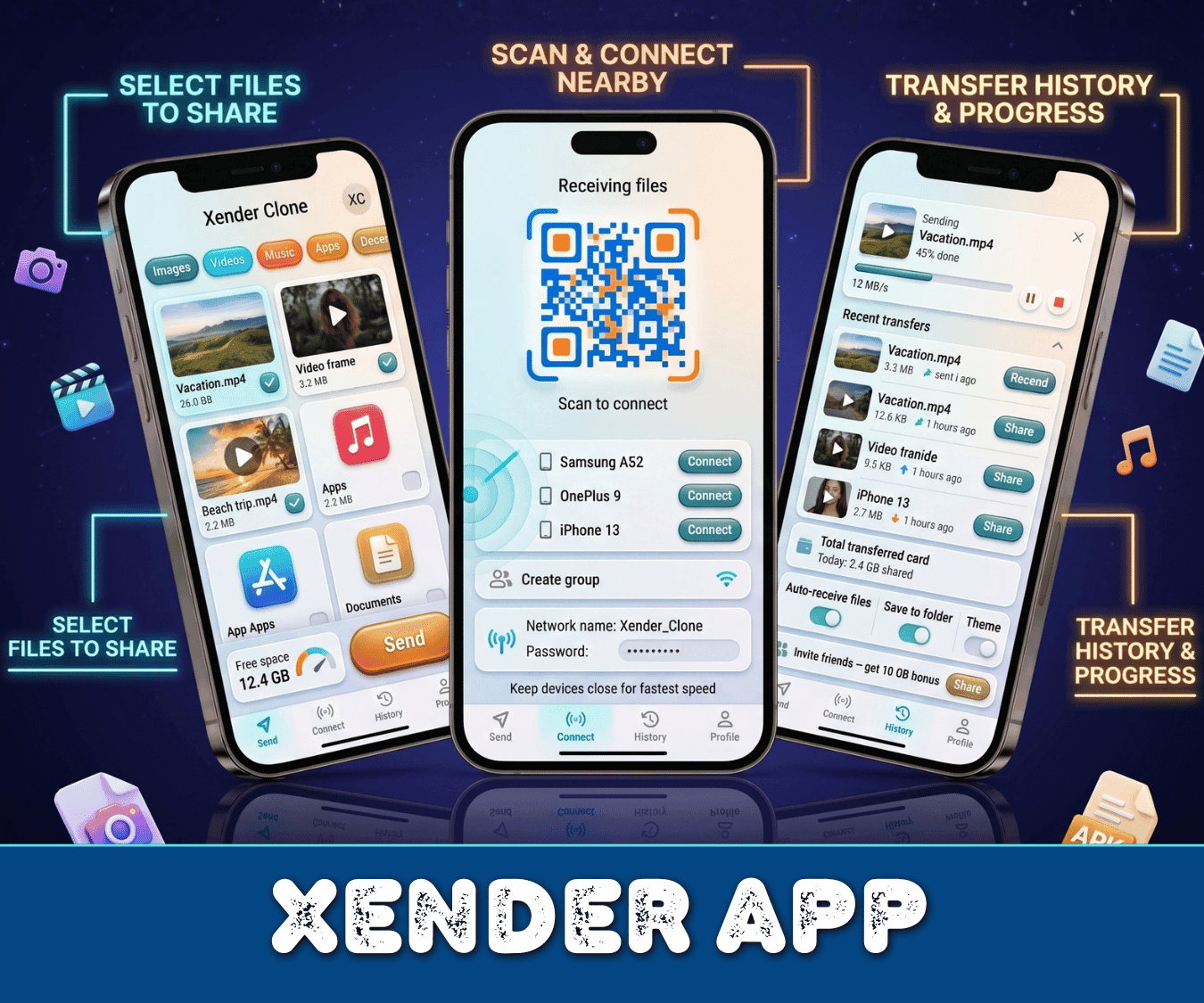 Xender Clone ShareIt Clone File Transfer & Share
