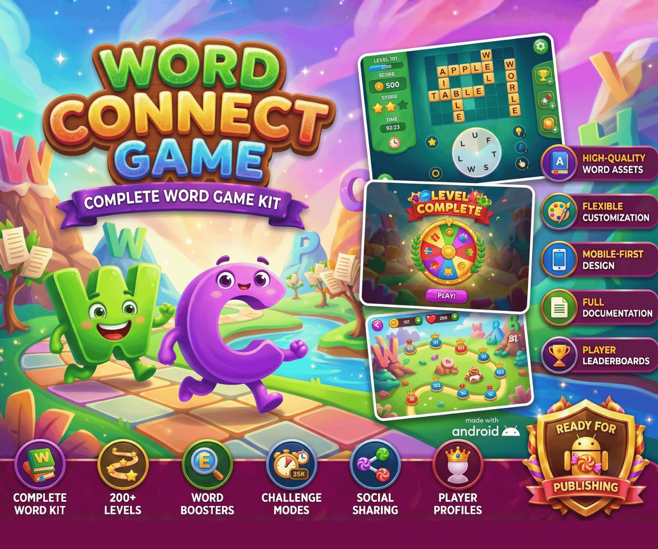Word Connect Game With Spin Win Good Graphic Game