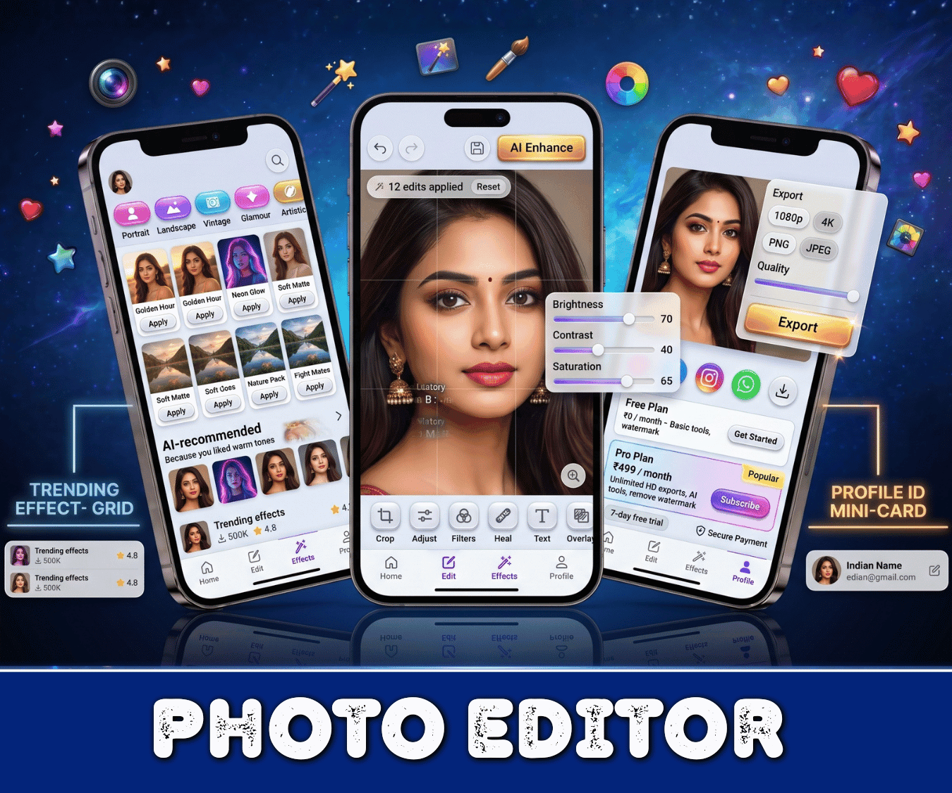 Photo Editor Development - Collage Maker, Makeup & Beauty - All In One Photo Editor