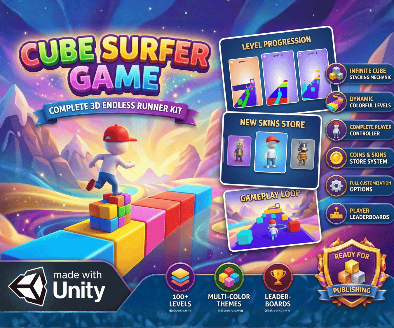 Cube surfer Game Unity Development