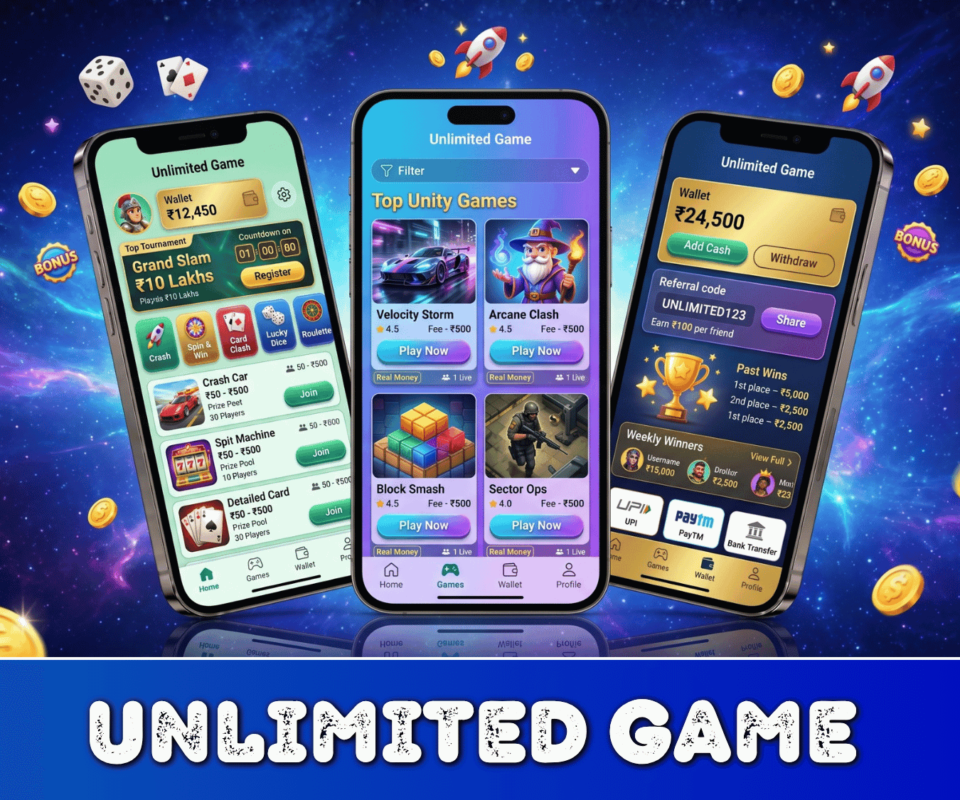 Unlimited Game In One App With Earn Money