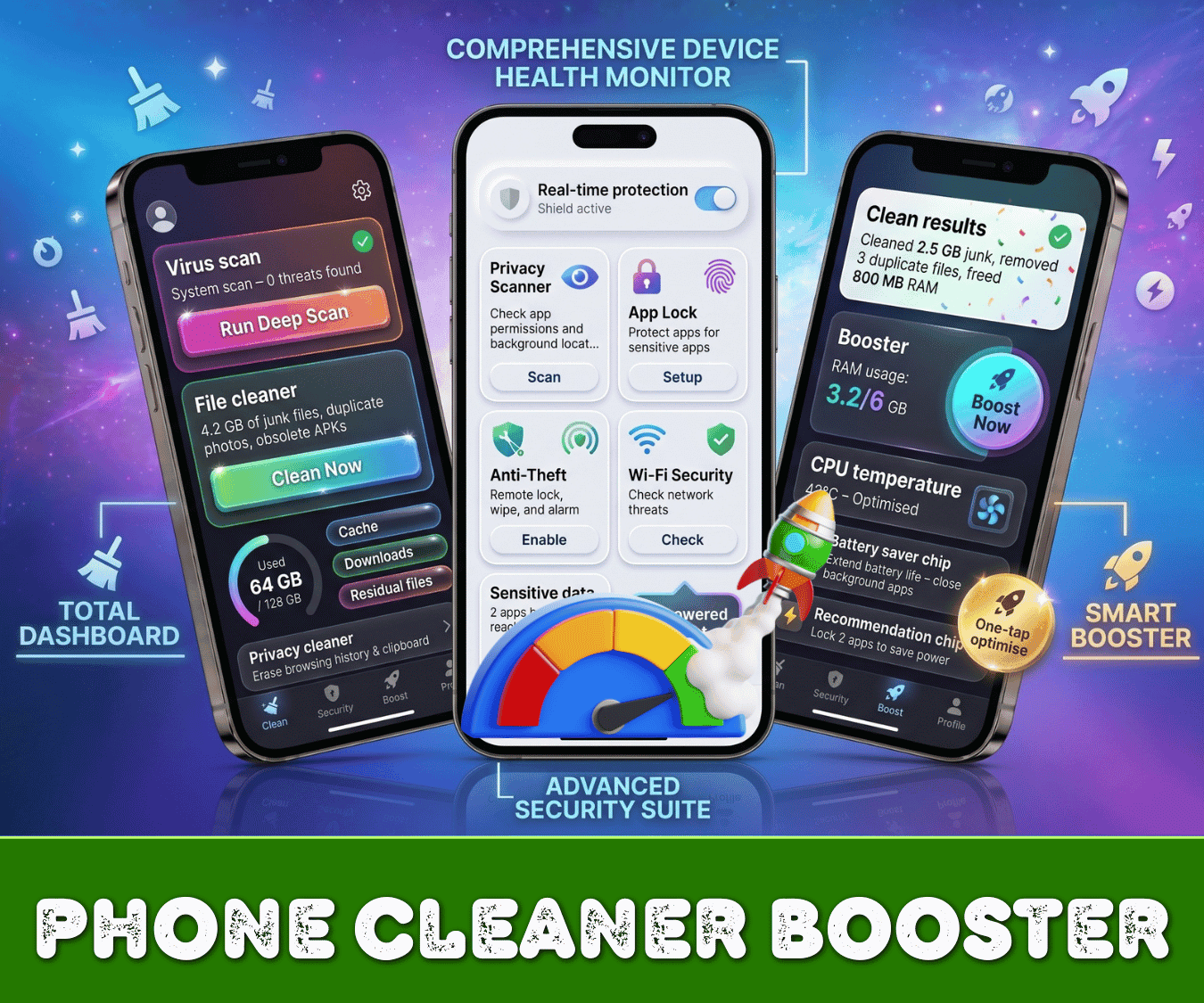 Phone Cleaner Booster - Battery Saver - Manager