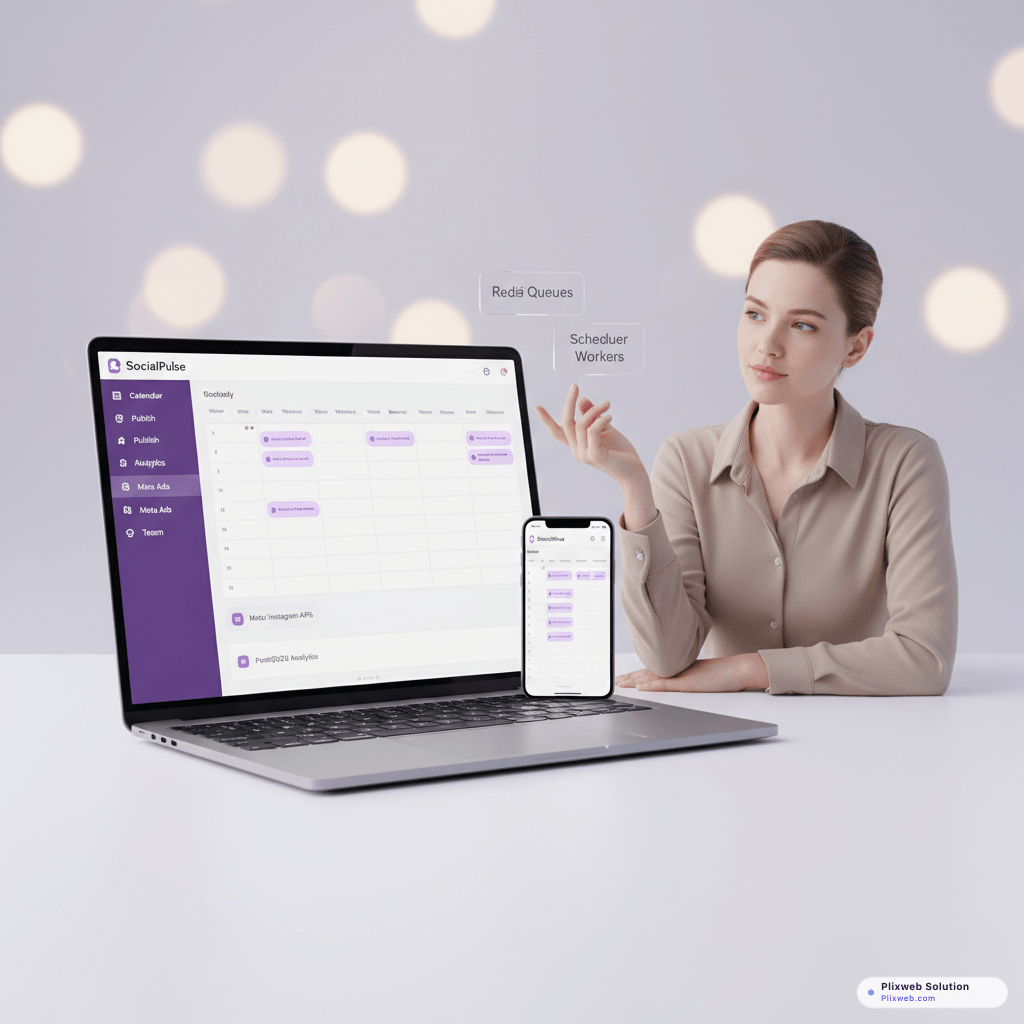 SocialPulse dashboard streamlining multi-platform content management.