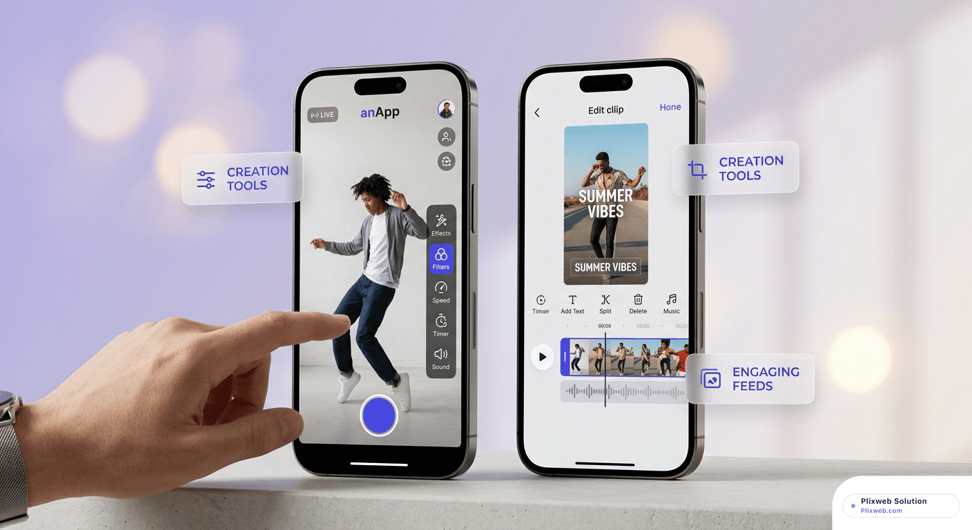 Video recording and editing mobile interface