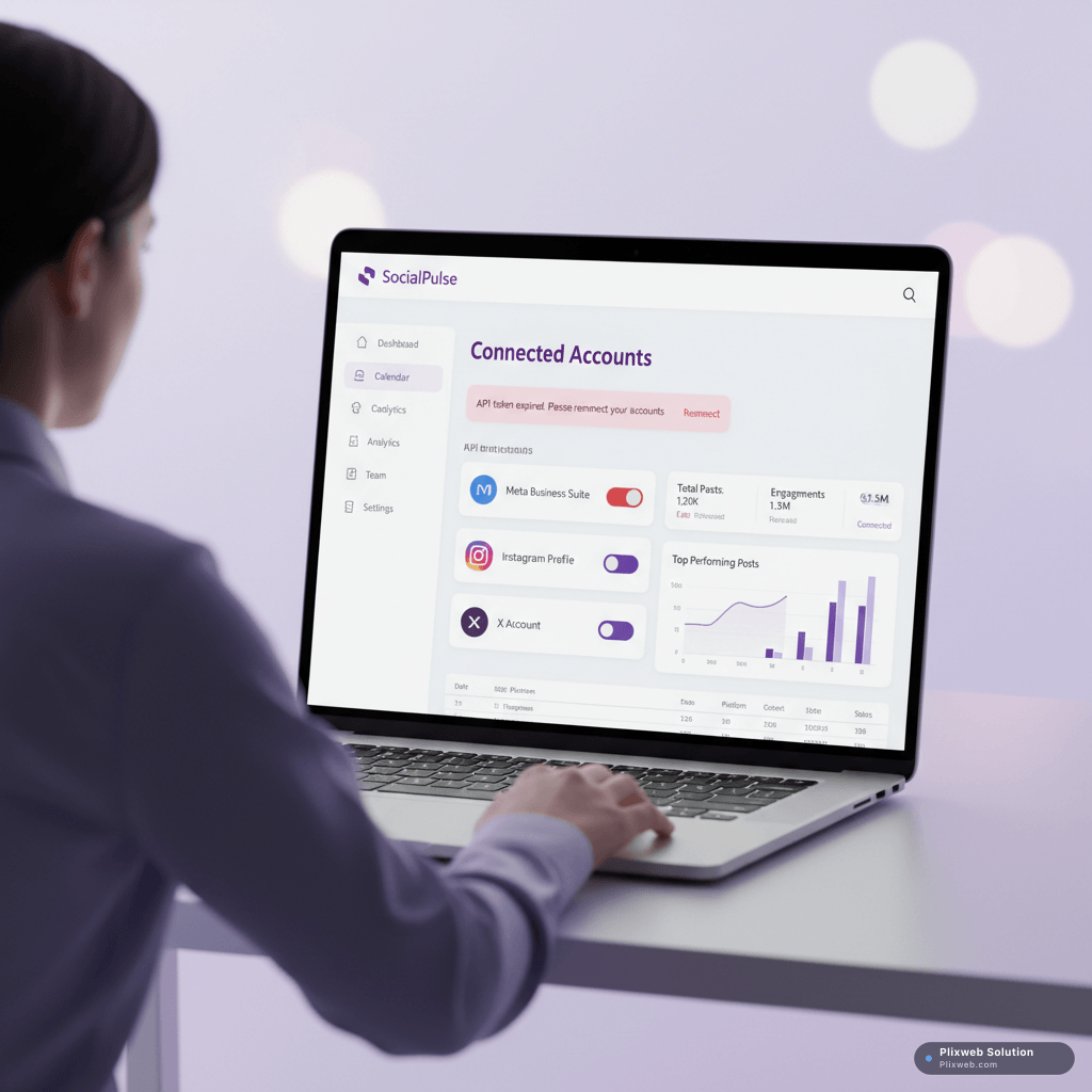 Team collaboration workspace with post approval workflows.