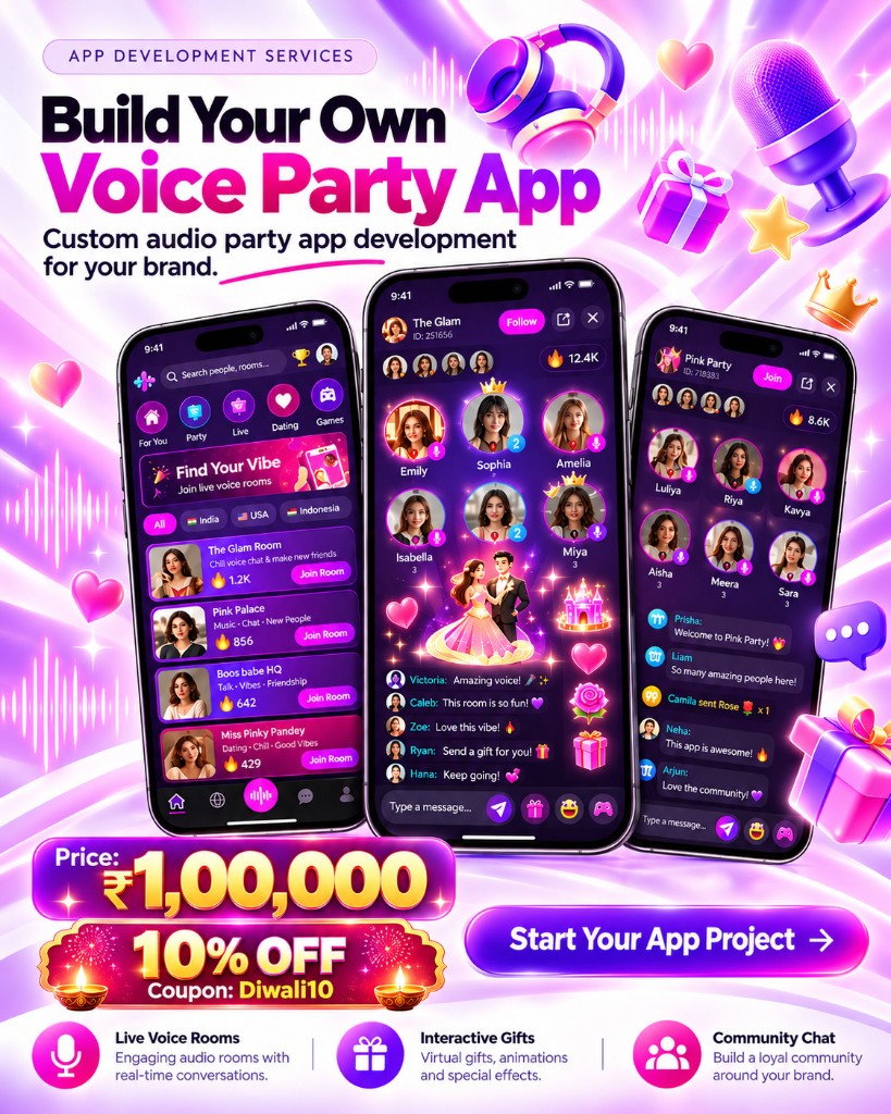 Voice Party — Audio Rooms App