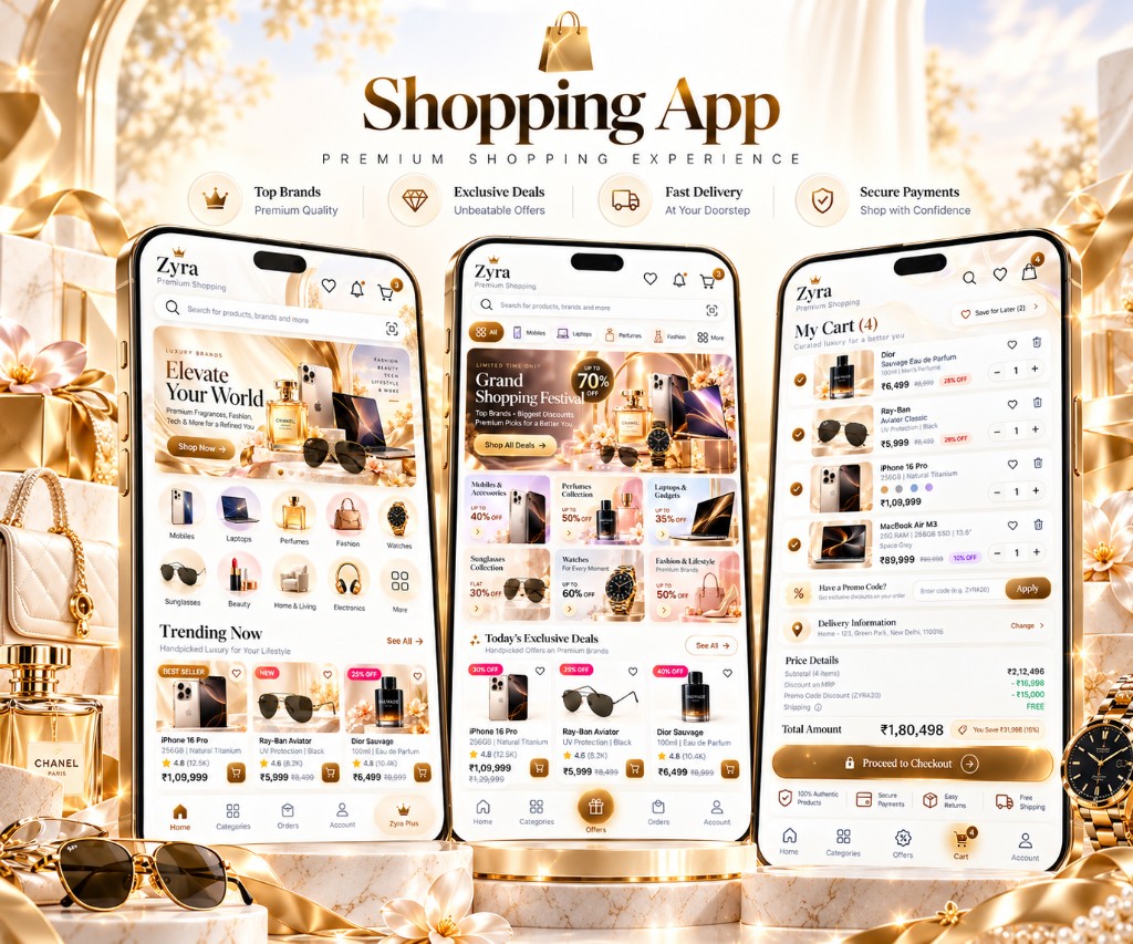 Zyra — Premium Shopping App