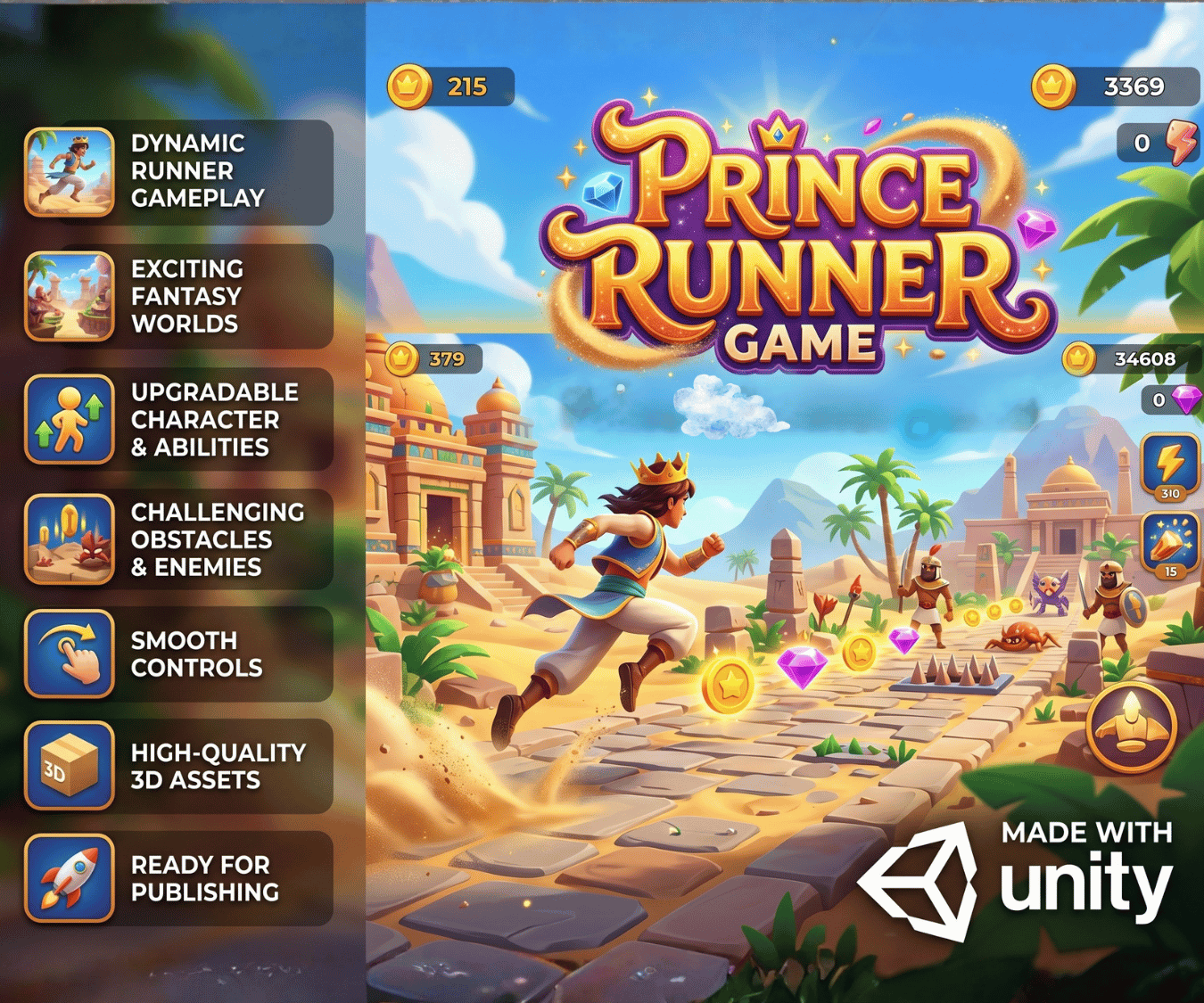 Prince Runing Game Unity Development