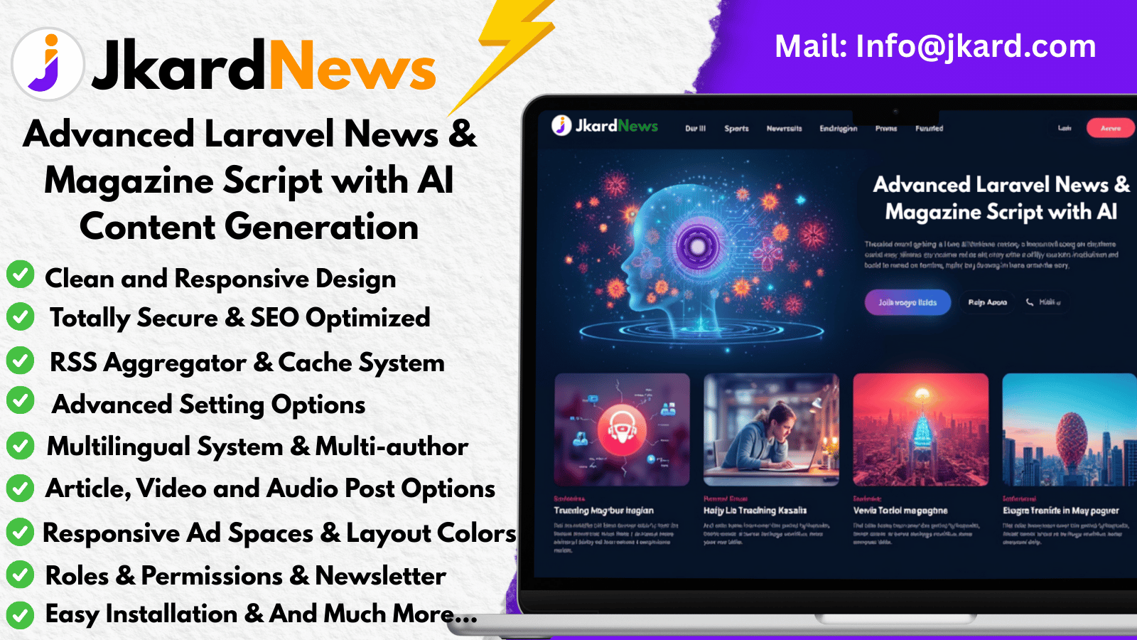 Advanced Laravel News & Magazine Script with AI Content Generation