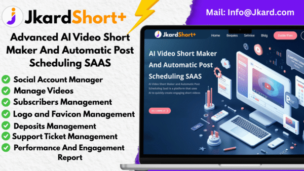 Advanced AI Video Short Maker And Automatic Post Scheduling SAAS