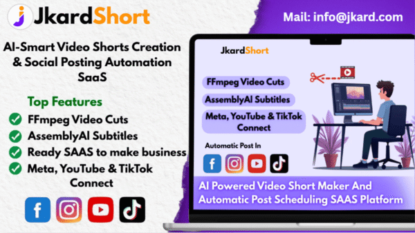 AI-Smart Video Shorts Creation & Social Posting Automation SaaS